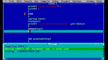 Stack implementation using linked list
