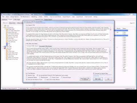 Add External HTML Keyword Links In GWC Shopping Cart Software - DEMO