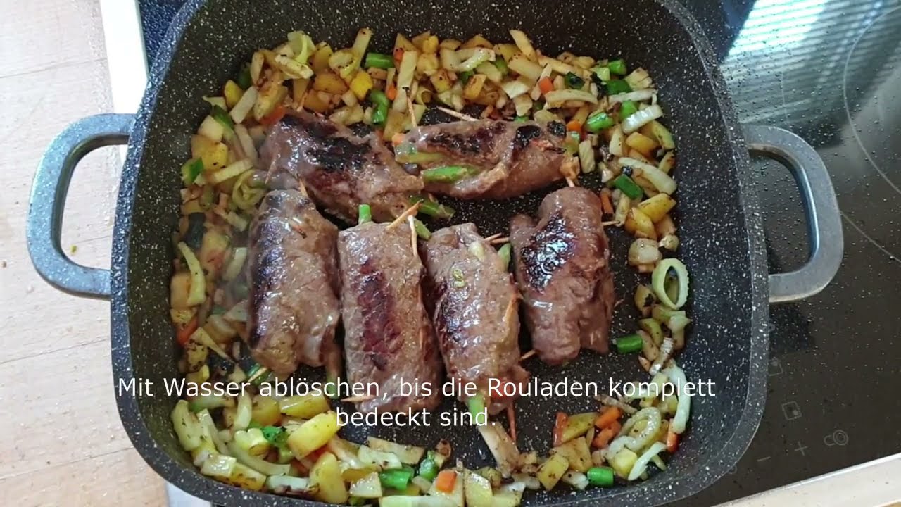 Rinderrouladen Rezept Einfach - YouTube