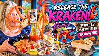 A Six Pound Seafood Tray - The Kraken! NEW Pinchys Maryville Tennessee MUST SEE!