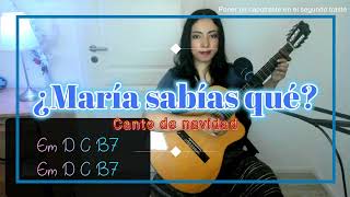 Video thumbnail of "𝐌𝐚𝐫𝐢𝐚 𝐬𝐚𝐛𝐢𝐚𝐬 𝐪𝐮𝐞? Cover hermanas Garcia (canto de navidad)❄️🎁  𝑳𝒆𝒕𝒓𝒂 𝒚 𝒂𝒄𝒐𝒓𝒅𝒆𝒔 ♩ ♫ ♬ #navidad"