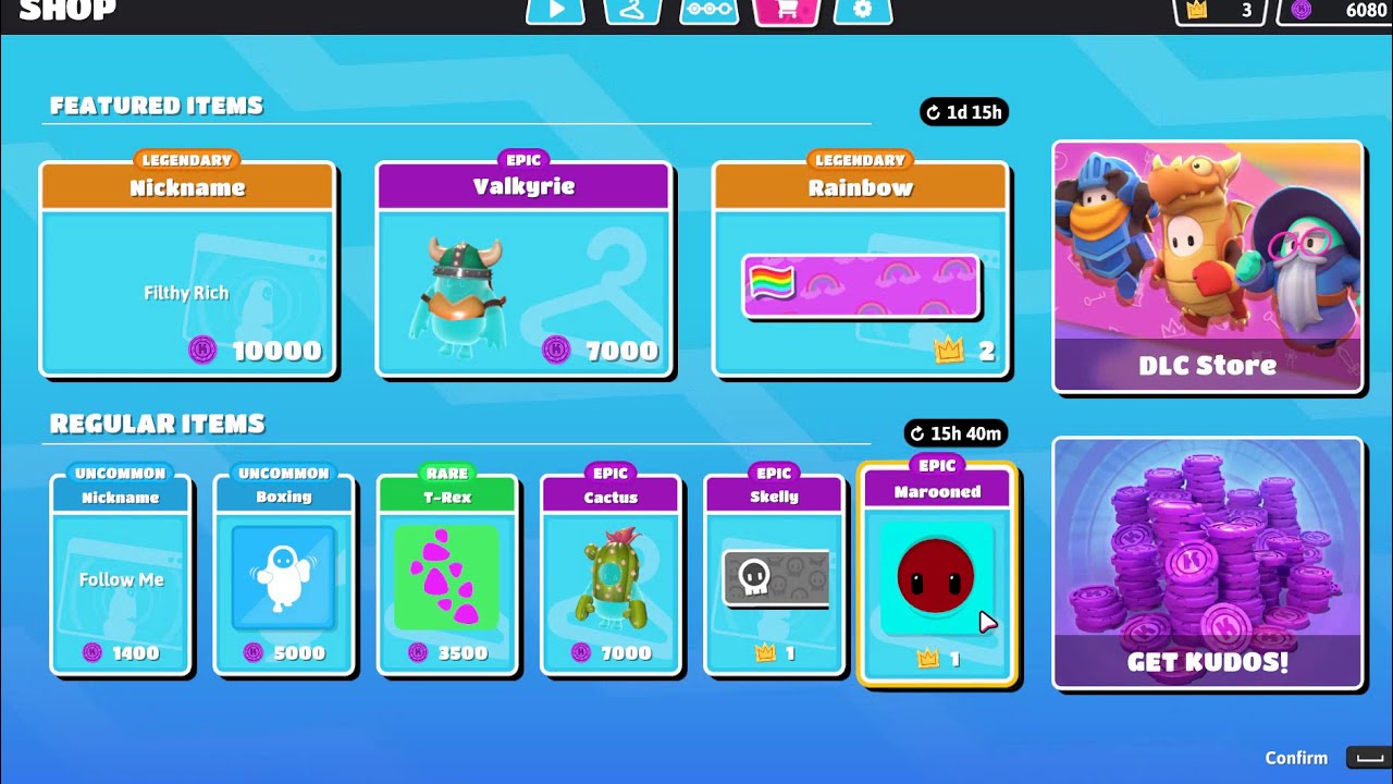 Fall guys item shop 19/10/2020 YouTube