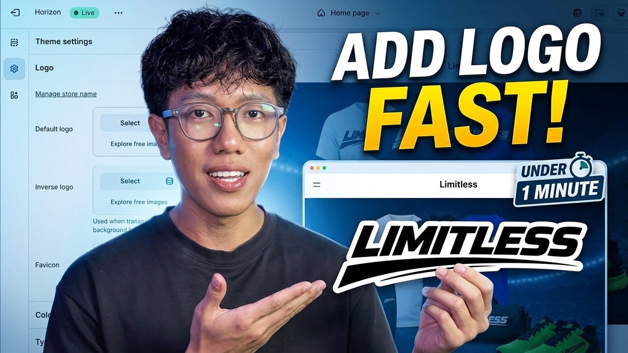 How to Add Website Logo in Shopify - YouTube