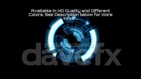 DAVE FX - Interface Data Loader Blue Glow Circular Round with Light Rays. Alpha Channel.