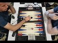 Backgammon. Merit Open. 1st round. 13 point match. T. Azizov (red) - Y. Yigit (black)