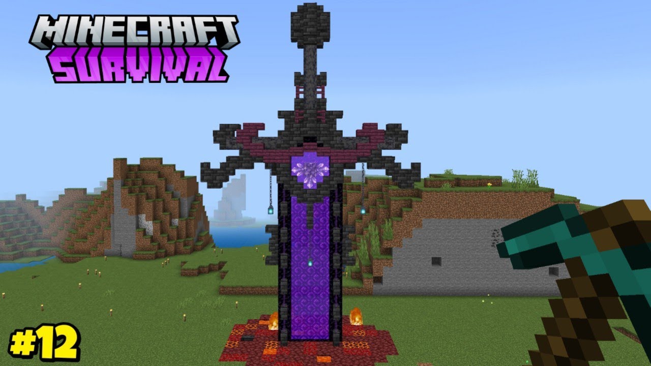 I made ultimate Sword nether portal in minecraft pe #12 - YouTube