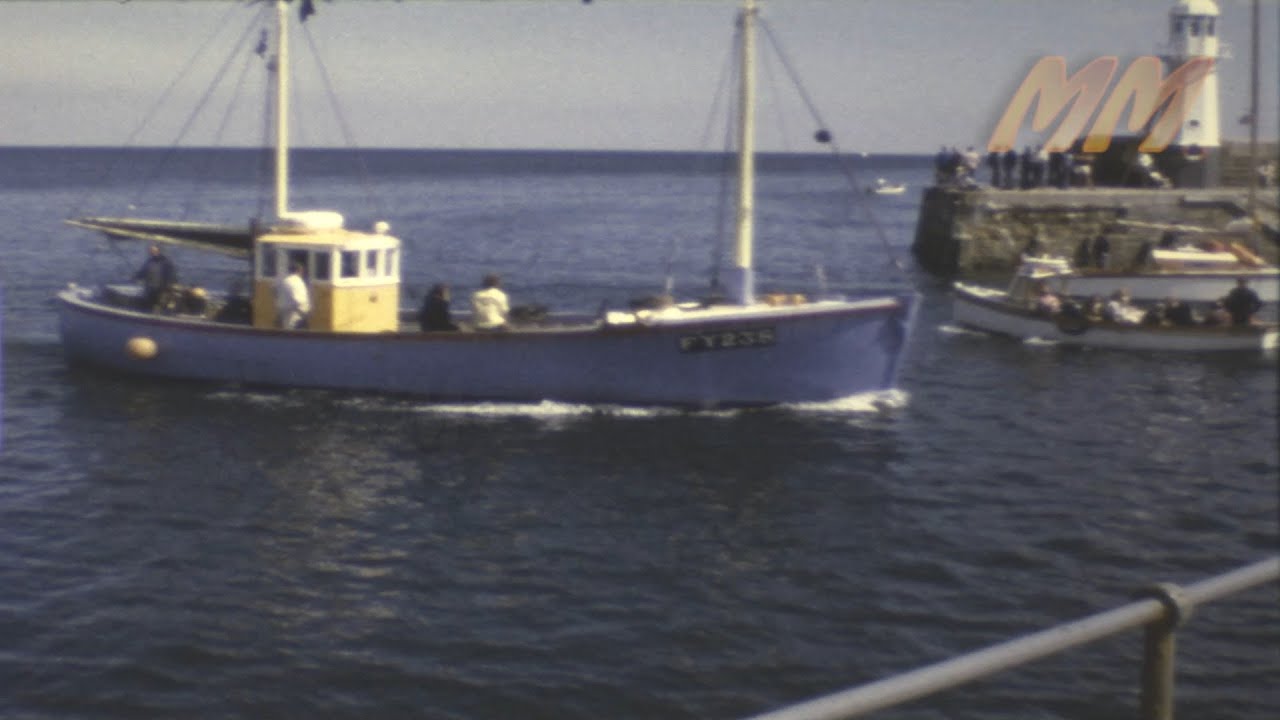 Newquay Mevagissey and Padstow Cornwall England 1970s old cine film 110