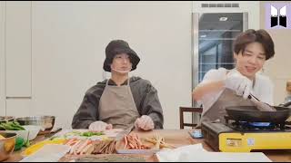 Indo-Eng Sub [Jimin, Jungkook Live 2/2] 200621 Today, I'm the real kimbap chef