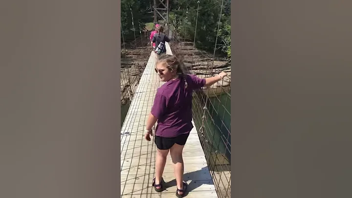 Allie on the Swinging Bridge