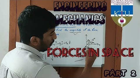Forces in a space | Engineering Mechanics | Part 2 | KTU Syllabus | Problem