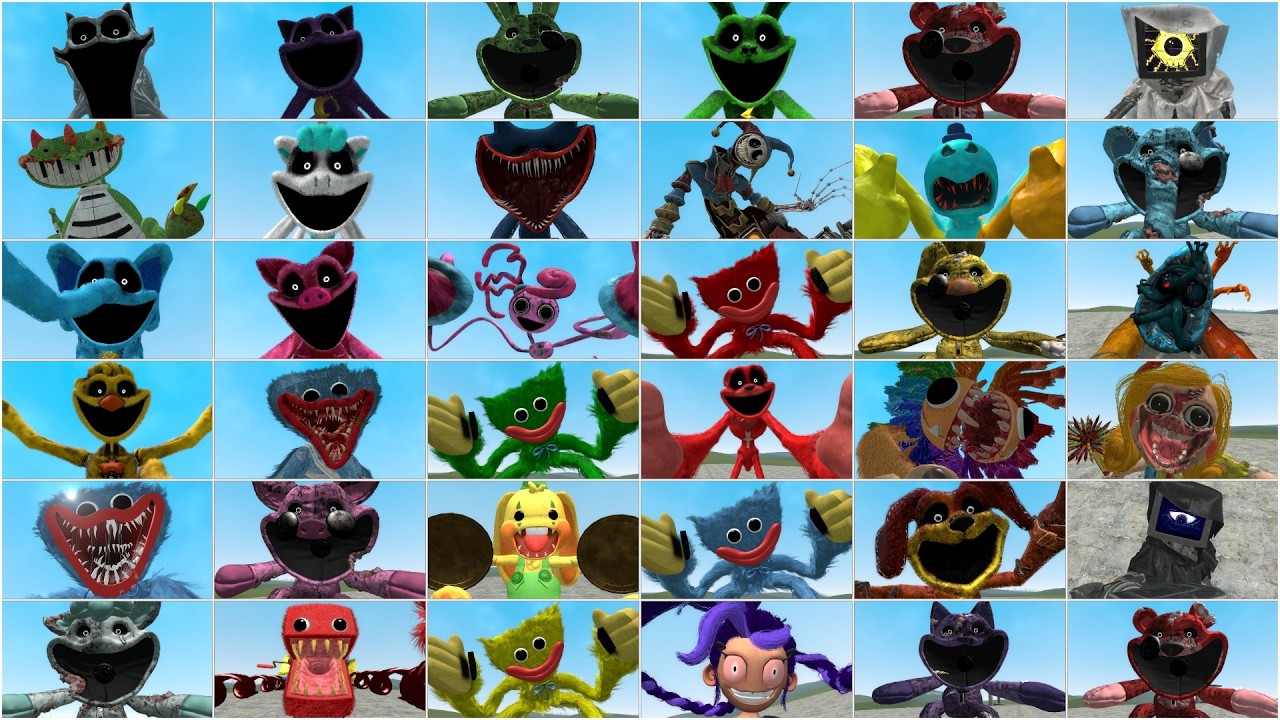 Poppy Playtime 1, 2, 3, 4 & 5 Chases & Jumpscares | Garry's Mod