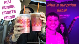 TRYING DUNKIN DONUTS NEW RED VELVET DRINK
