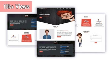Create a Responsive Personal Portfolio Website Html Css Step by Step Tutorial in Hindi