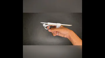 Easy and Powerful Paper gun that shoots #papercraft #origamipaper #tutorial #craft #diy #papergun