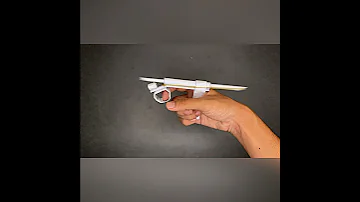 Easy and Powerful Paper gun that shoots #papercraft #origamipaper #tutorial #craft #diy #papergun