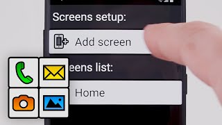 How to add more screens and customize the buttons in BIG Launcher screenshot 1