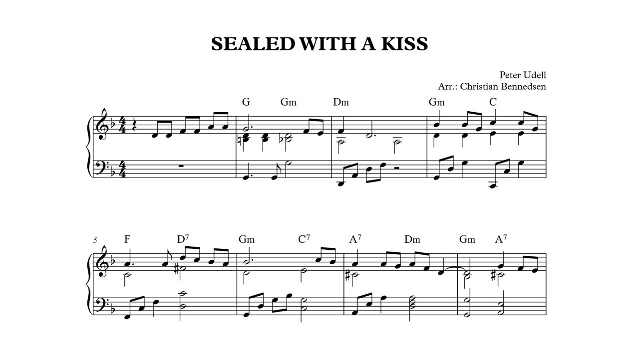 Sealed With A Kiss Piano YouTube Sealed with a kiss piano youtube