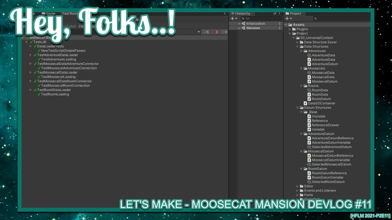 Moosecat Manor Unity Devlog #11! [HFLM 2021-P2E11]