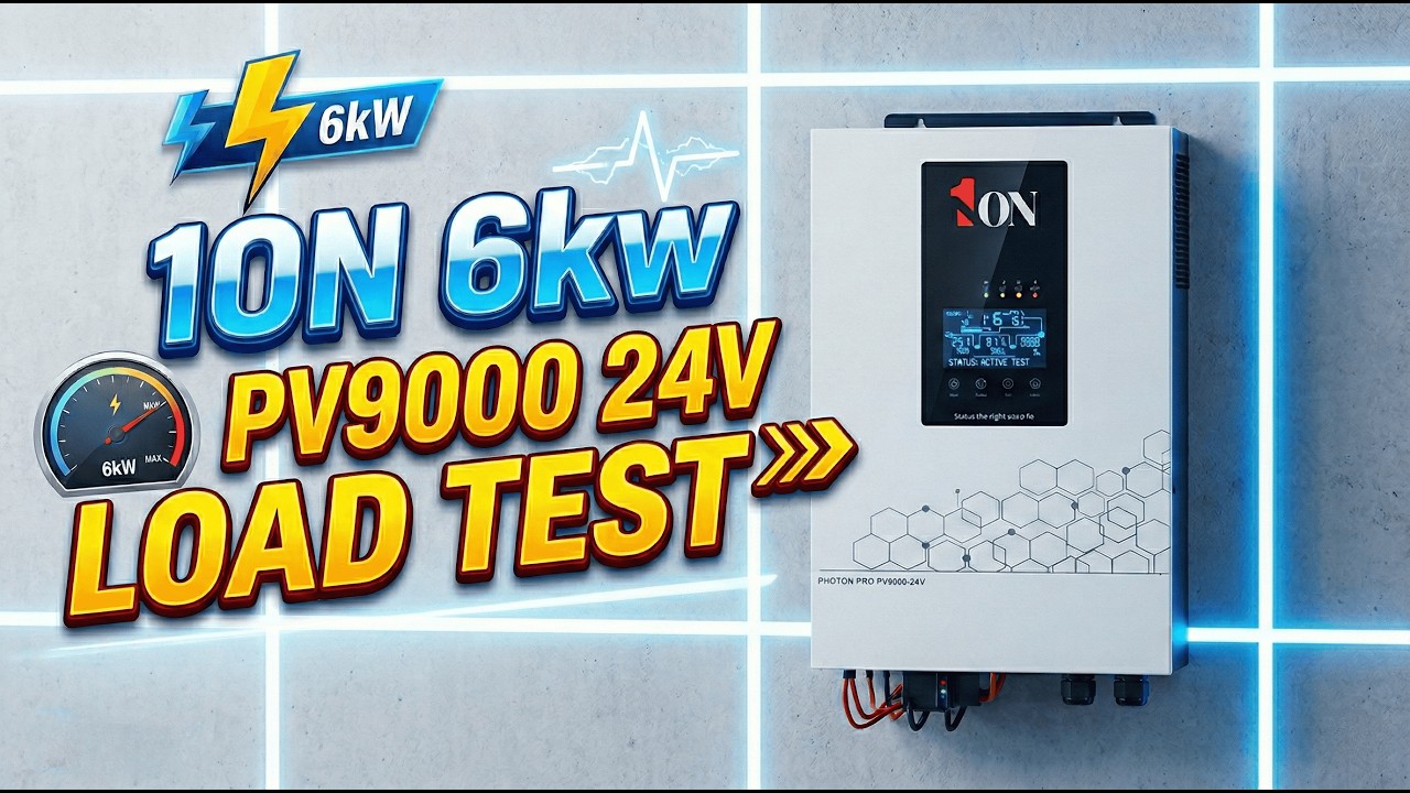 1ON PV9000 24V 6kw Load Test
