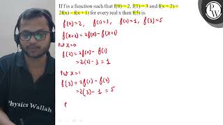 If \( \mathrm{f} \) is a function such that \( \mathrm{f}(0)=2, \ma...