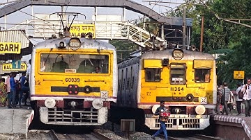 Old Model Different Types Twin EMU Local Trains Perfect Parallel Crossing | Eastern Railways