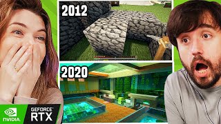 MEUS ANTIGOS MAPAS NO MINECRAFT RTX!