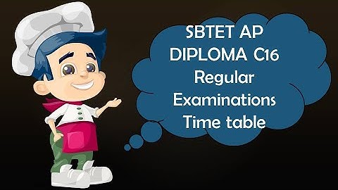 SBTET AP DIPLOMA C16 1st year and 4th semester 2020 regular exams timetable.