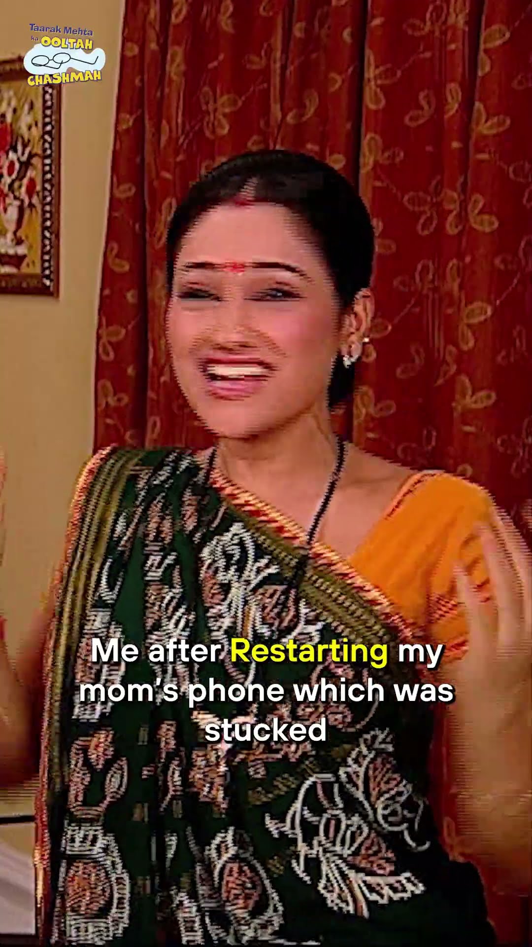 Me after Restarting my mom’s phone which was stucked!#tmkoc #funny #comedy #relatable #shorts