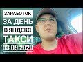 Заработок за один день в Яндекс Такси 03.09.2020. Город Уфа.