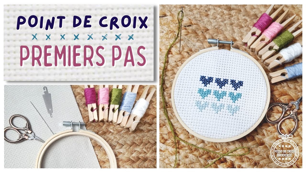 Kit Broderie Point de croix DMC Tutu Bleu 15 x 16 cm