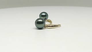 Boucles d'oreilles Mylla pendantes perles de tahiti ronde 9-11mm AAA vidéo