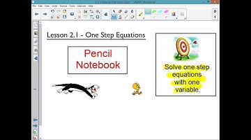Algebra 1 - Lesson 2.1 One Step Equations