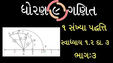 STD 9 MATHS | CHAPTER 1 | PART 3 | SVADHYAY 1.2 | EXAMPLE 3 | √5 ને સંખ્યારેખા પર દર્શાવો