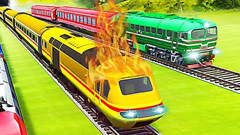 Crazy City Train Driving Simulator - Desert Mode - Level 4 Fail Crash Cannot Turn