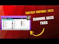 Fantasy Football 2025 Running Back Tiers