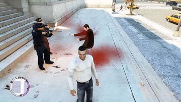 GTA IV: Luring NPCs and Cops Into Fights #12