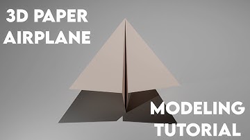 blender tutorial-modeling 3d paper airplane in blender 3 in less than 2 minutes