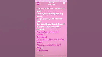 Britney Spears Criminal Lyrics 