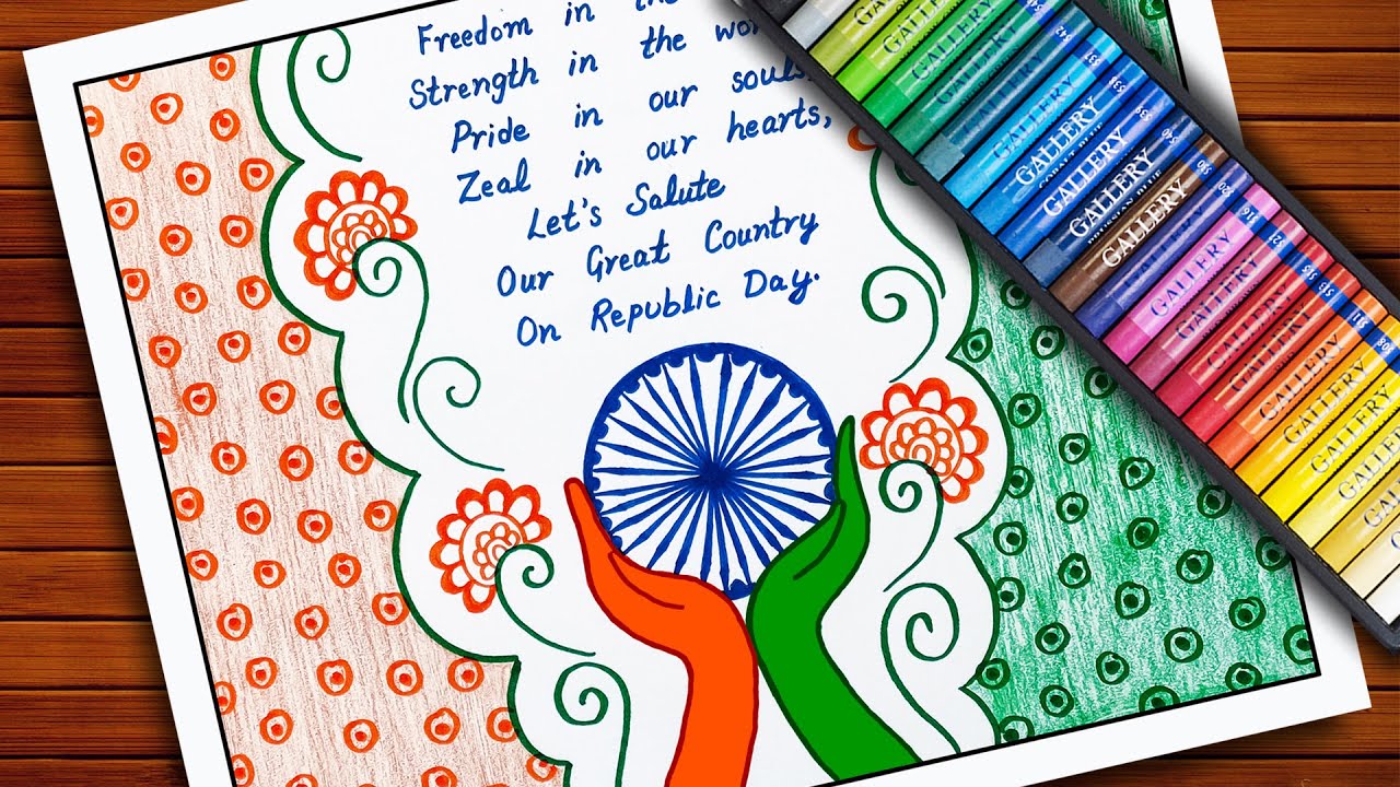 26th January drawing||how to draw Republic day ||independence day - YouTube