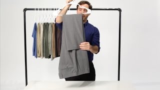 how to hang dress pants