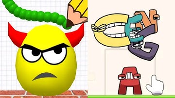 Draw To Smash Logic Puzzle VS Alphabet Save Lore Satisfying ASMR Gameplay (Android, ios) #2