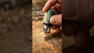 Small plunge. Big precision. Watch this mini router carve like a pro. 🔧✨ #tools #woodstool