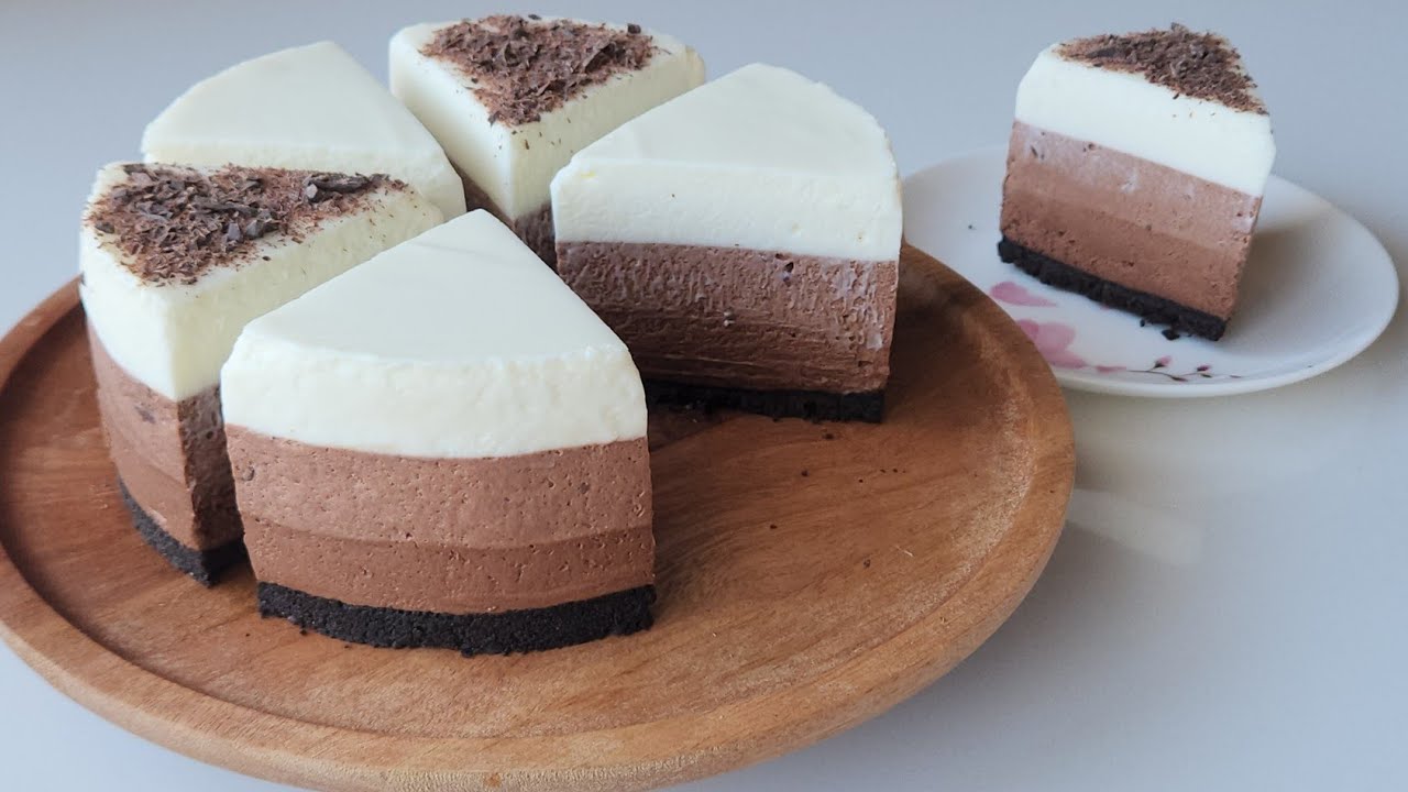Triple Chocolate Mousse Cake Recipe 🍰 Гурван төрлийн шоколадтай мус бялууны жор