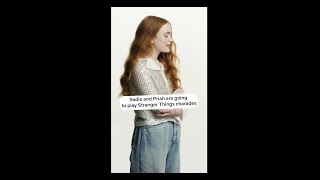 Sadie Sink and Priah Ferguson play charades #StrangerThings