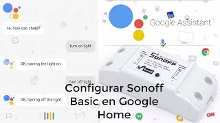 Sonoff Basic Configurar Google Assistant