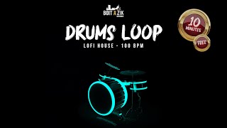 FREE DRUMS LOOP - Lofi House  - 100 BPM 🥁