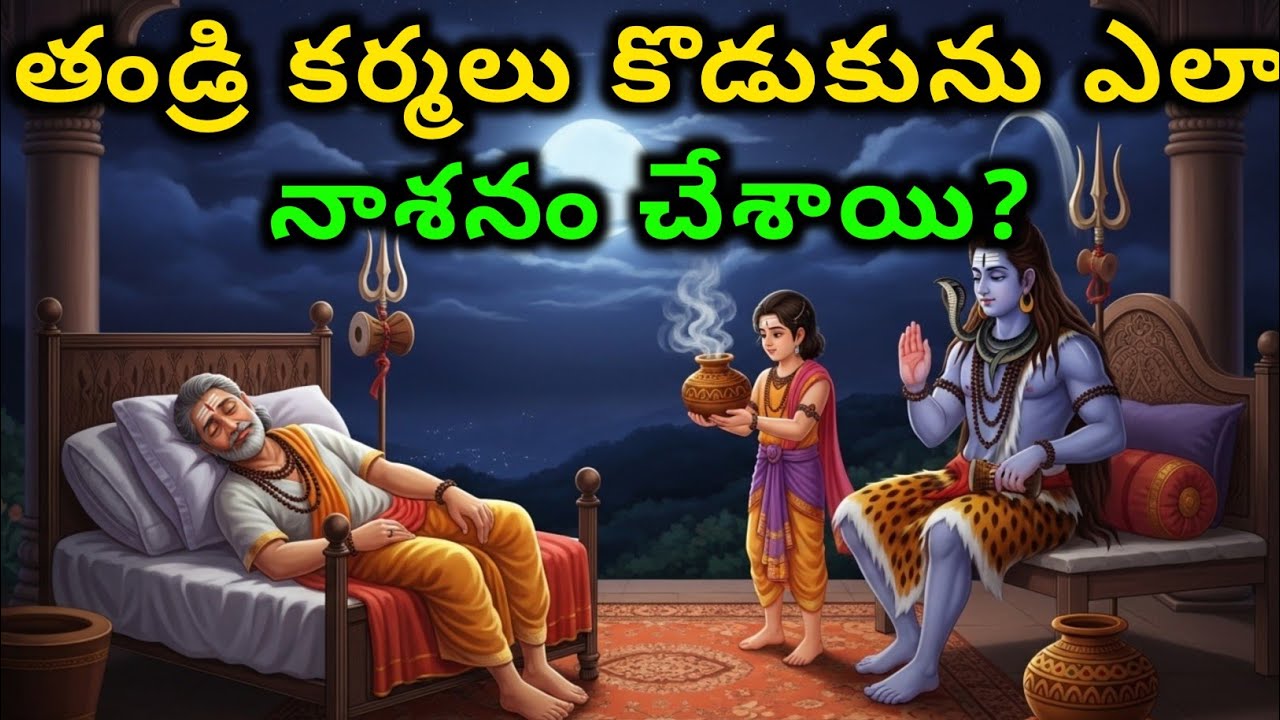 తండ్రి కర్మలుకొడుకును ఎలా నాశనం చేశాయి? telugu motivational story | bhagavad gita telugu