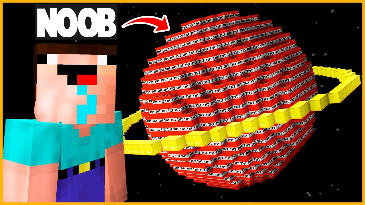 NOOB VS 10000 TNT PLANET - MINECRAFT TROLLING + ROLEPLAY videos graciosos para facebook