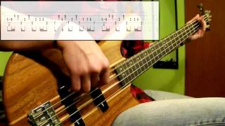 Cake - The Distance (Bass Cover) (Play Along Tabs In Video) Resimi