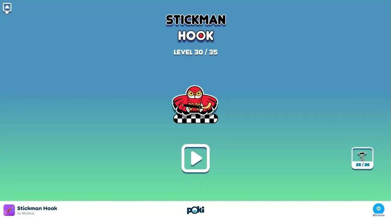 Playing this stickman hook game 